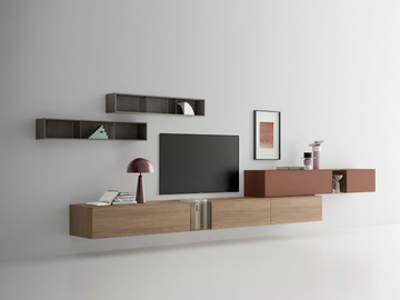 LIGHT - Open wooden wall cabinet by Santalucia Mobili - view 2